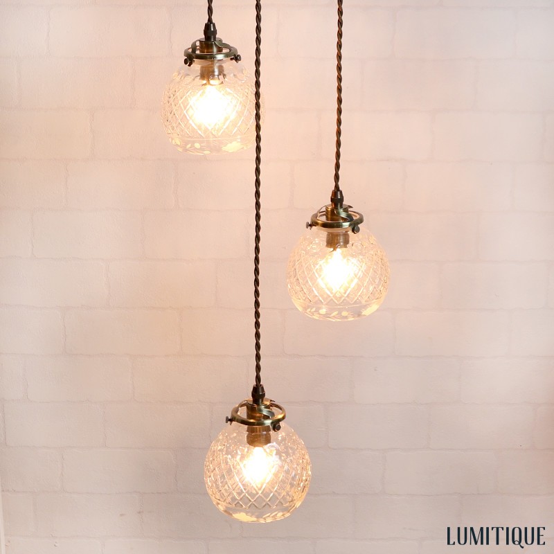 ペンダントライト 3灯 ステンドグラス ガラス アンティーク 天井照明