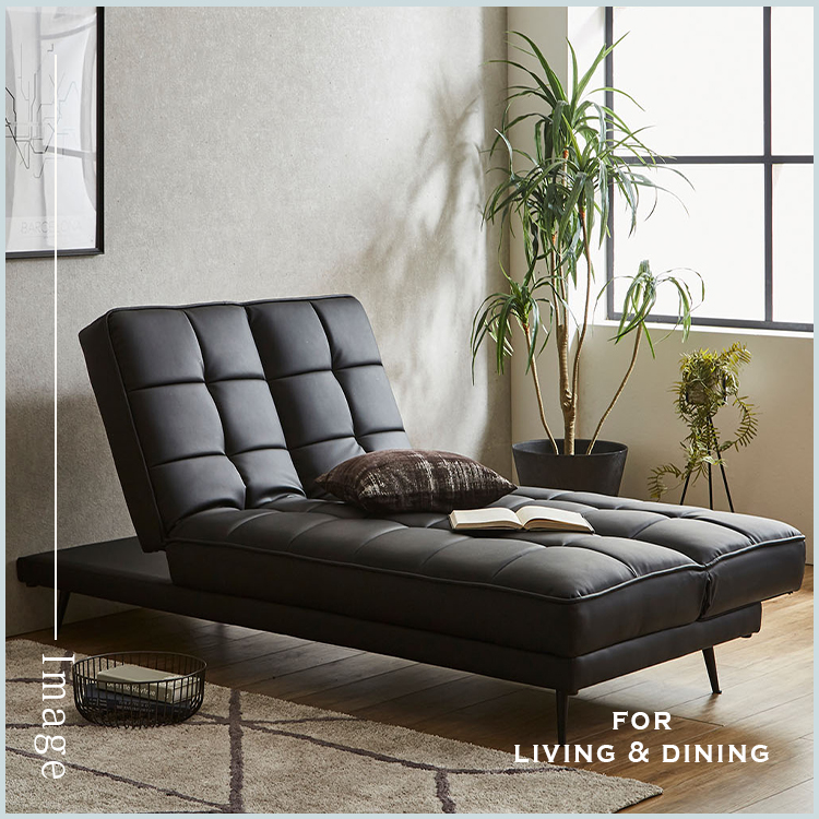 ソファベッド 折りたたみ 3way 2人掛け 3人掛け 脚付き ブラック