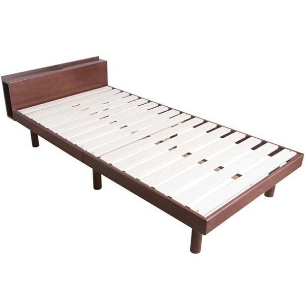 ベッド ベッドフレーム セミダブル 収納付きベッド すのこベッド