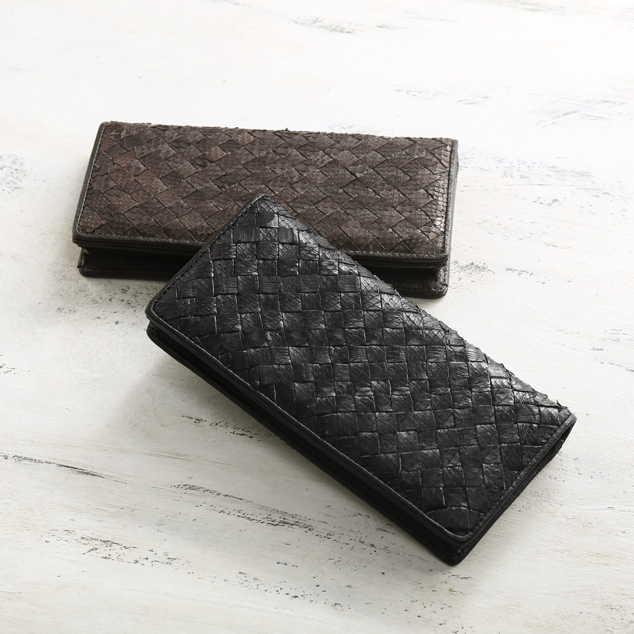 sankyo shokai（三京商会） ［訳あり］パイソン メッシュ 長財布