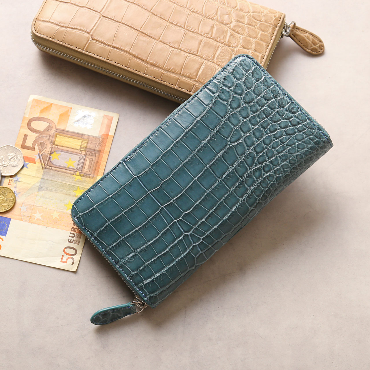 sankyo shokai（三京商会） クロコダイル レディース 長財布 マット