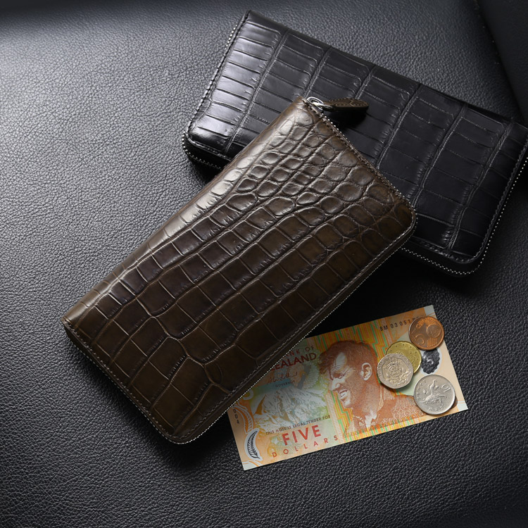 sankyo shokai（三京商会） クロコダイル レディース 長財布 マット
