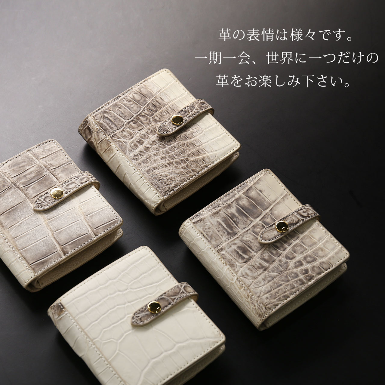 sankyo shokai（三京商会） ヒマラヤ クロコダイル 折り財布