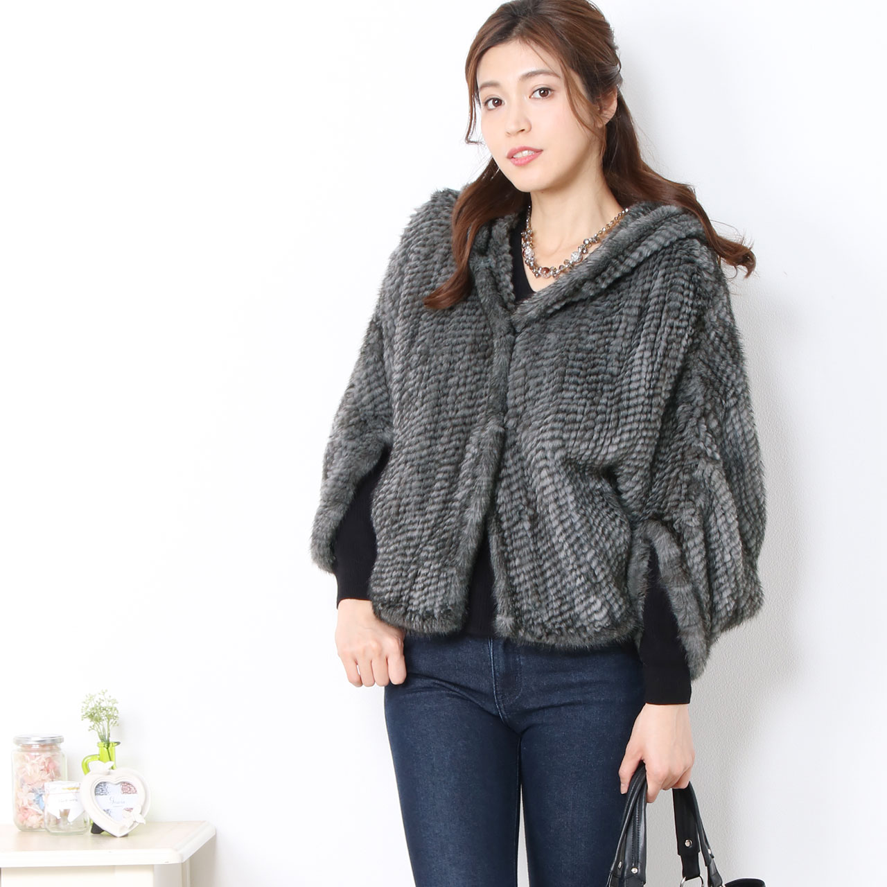 sankyo shokai（三京商会） ミンク ファー ケープ ジャケット 編み込み