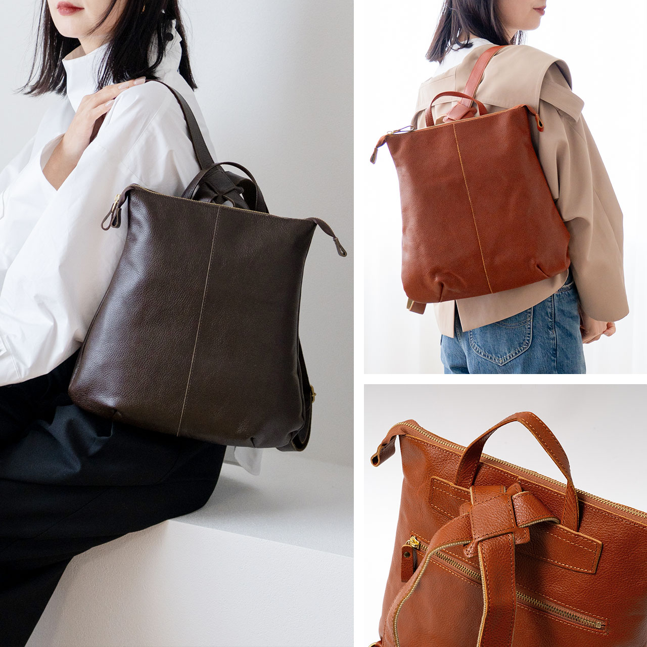 Jamale（ジャマレ） リュック レディース 日本製 本革 大人 牛革