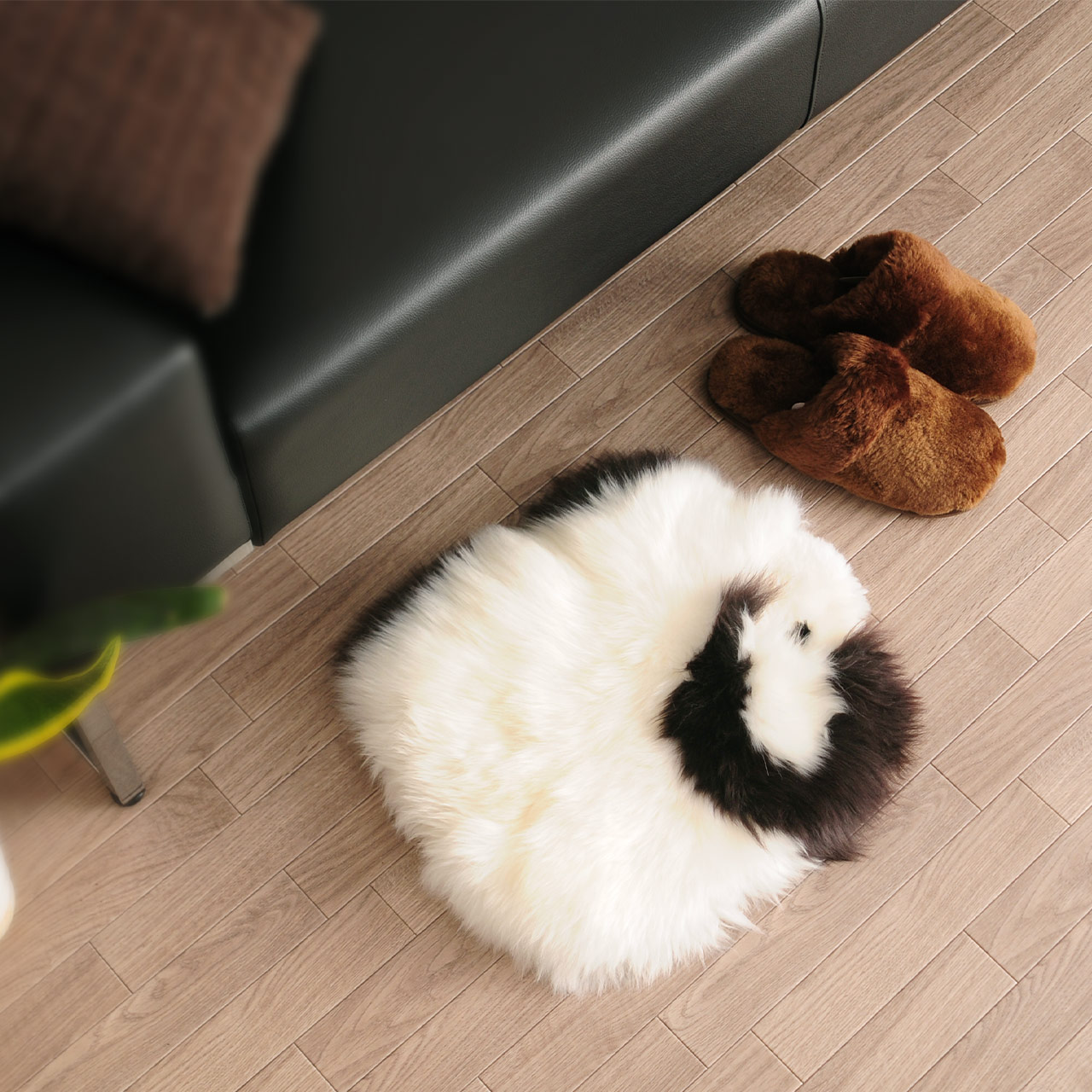 sankyo shokai（三京商会） ムートン 羊 ラグ モカ/ピンク/グレー 小