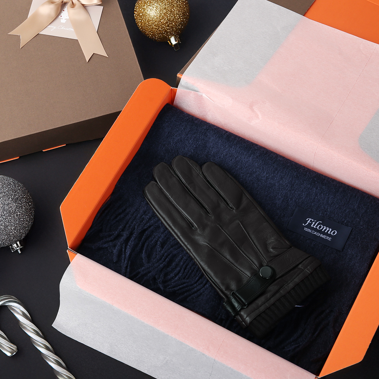 sankyo shokai（三京商会） ギフトセット 男性向け カシミヤマフラー