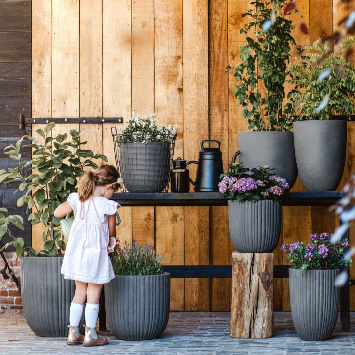 植木鉢 おしゃれ 軽量「カピ Capi アーバンチューブ ベースエレガント