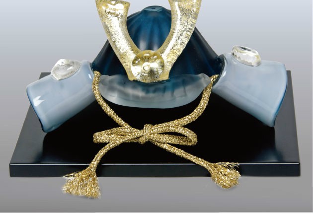 ガラスの兜 蒼の兜 五月人形 子供の日 かぶと カブト コンパクト