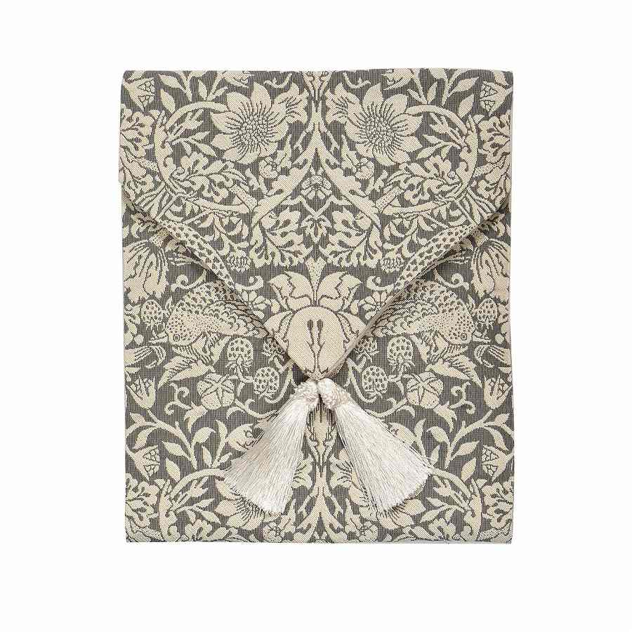 ジェニファーテイラー いちご泥棒 グレー テーブルランナー 120cm