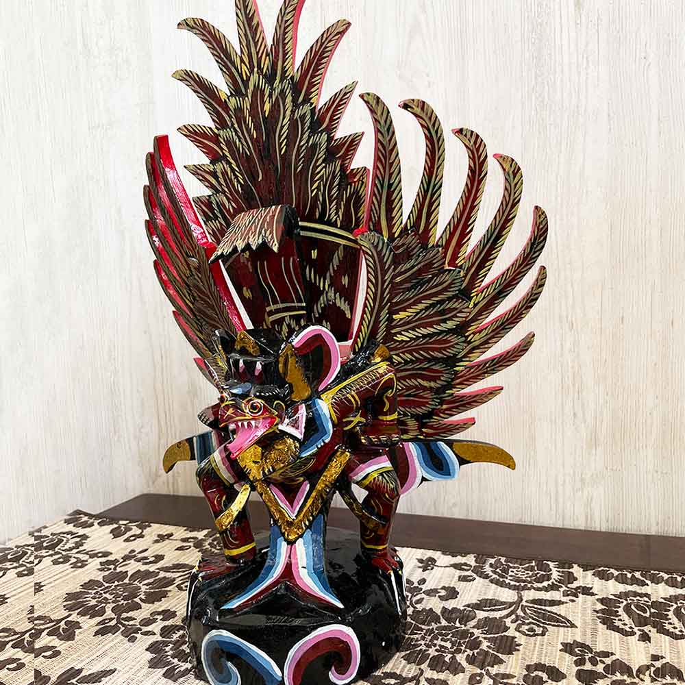 ガルーダの置物 霊鳥 ガルーダ H40cm M 木製 オブジェ インドネシア