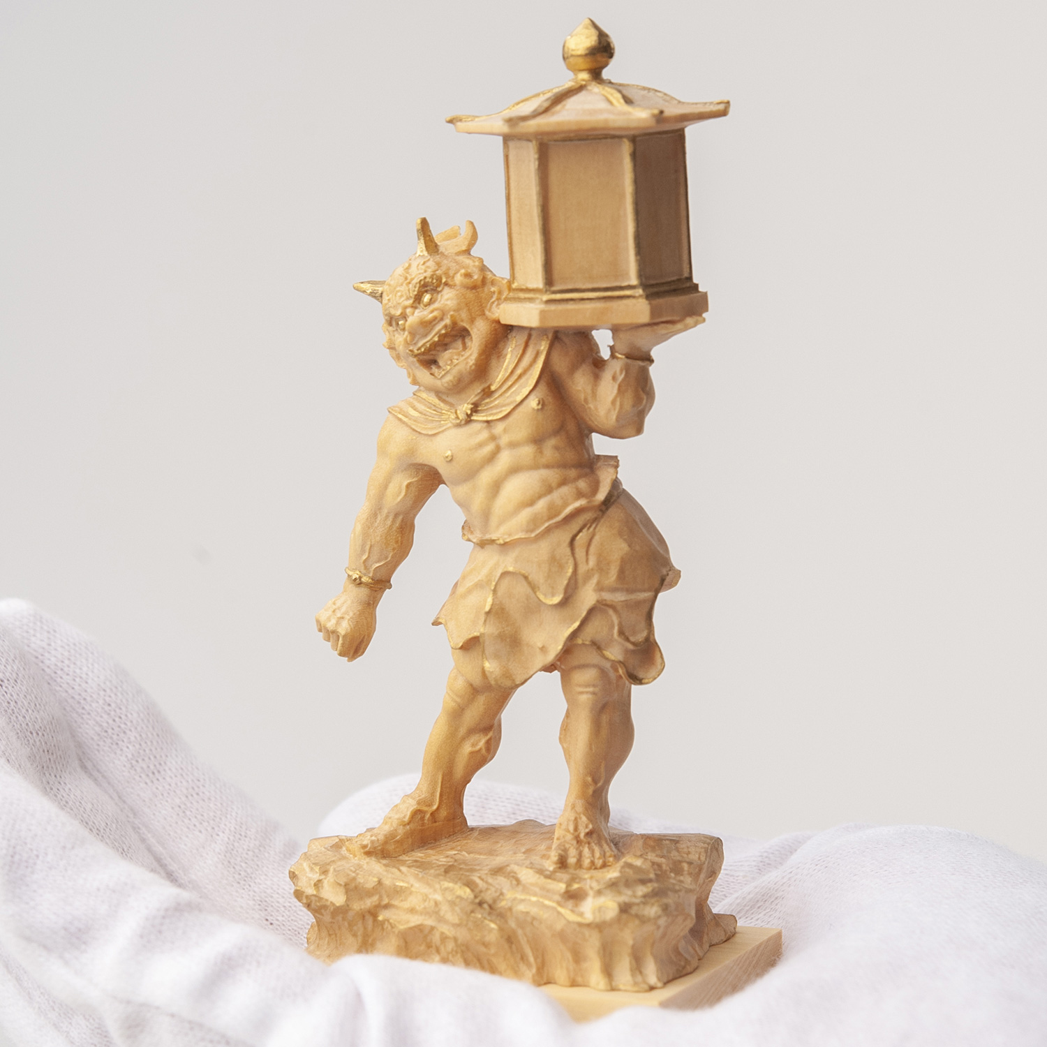 メーカー直送 極小仏 天燈鬼 ‐ てんとうき 興福寺 柘植 ツゲ 仏像 木彫