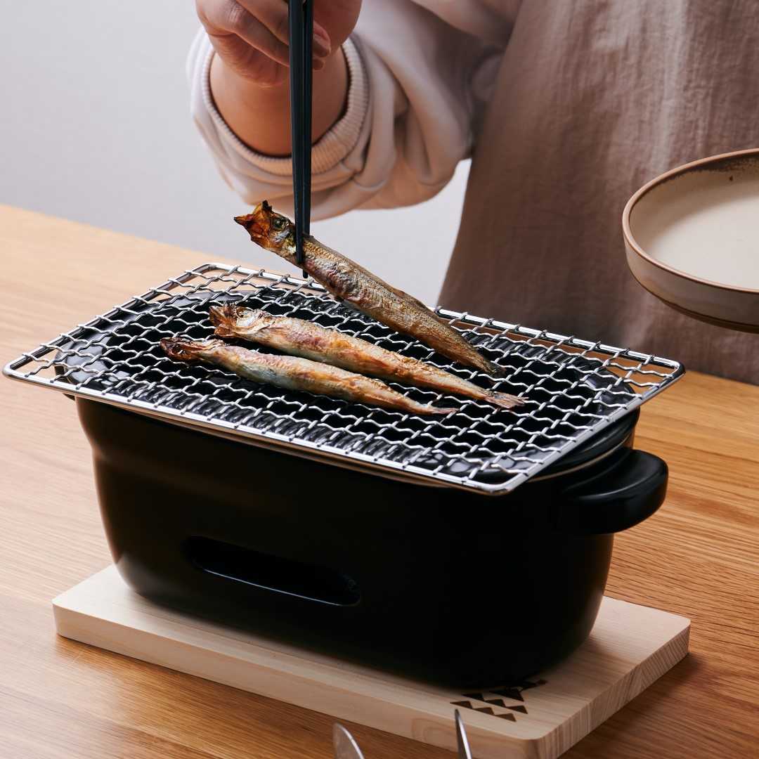 かもしか道具店 陶の炭火コンロ 角 or-60-2311 kamoshika 炭焼き 炭火