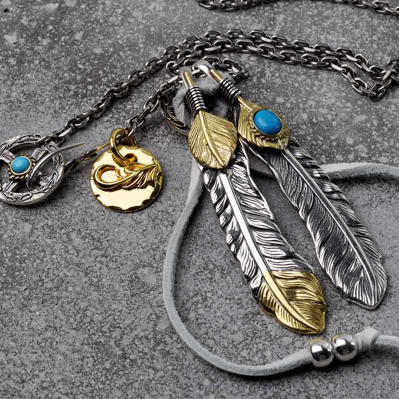 BFF ブランド フェザーネックレス メンズ シルバー925 上金 先金