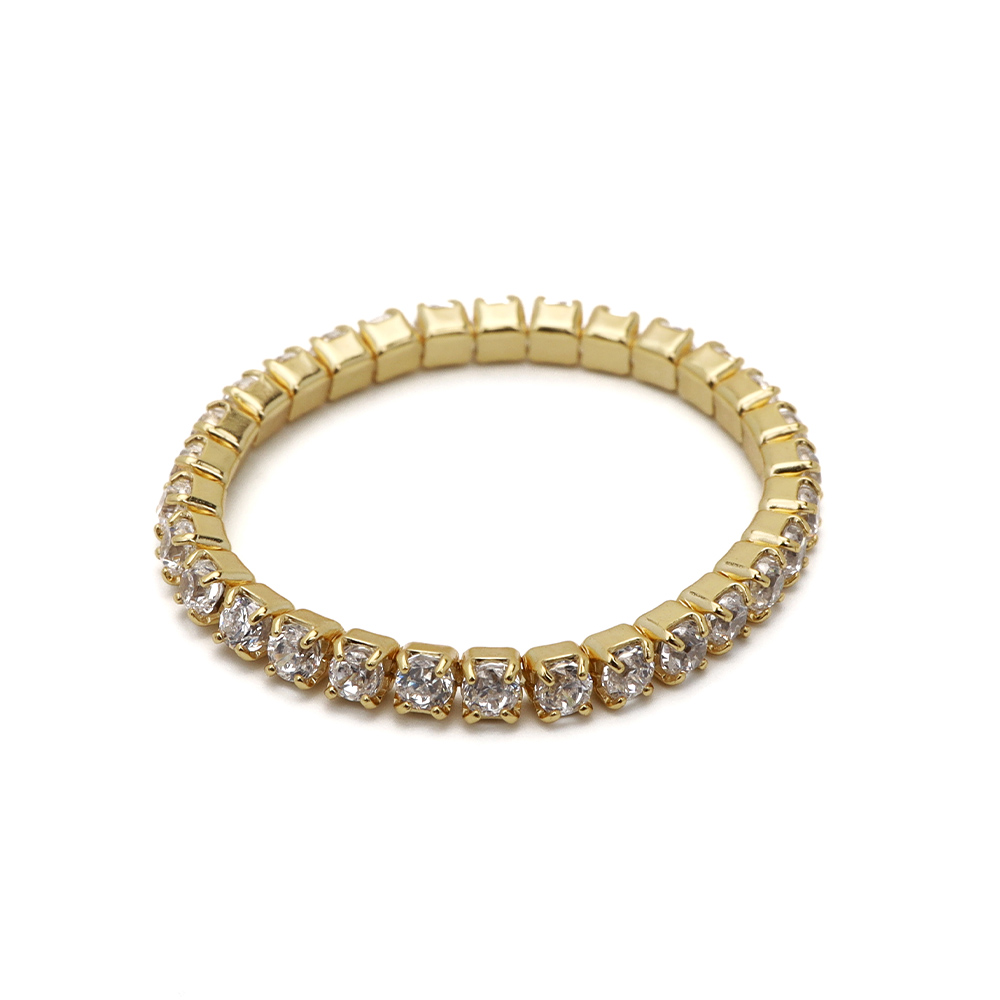 シルバー925 キラキラリング ストーンリング gold 18KGP オープン