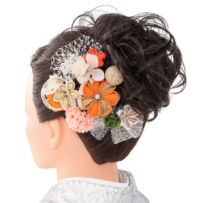 髪飾り 七五三 成人式 卒業式 HANA SHIRABE つまみ細工 6点セット