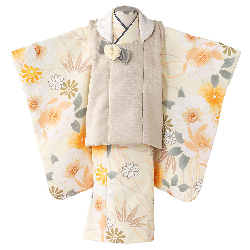 七五三 着物 3歳 2歳 被布 セット 女の子 ゆめいろみやび 桜 ピンク
