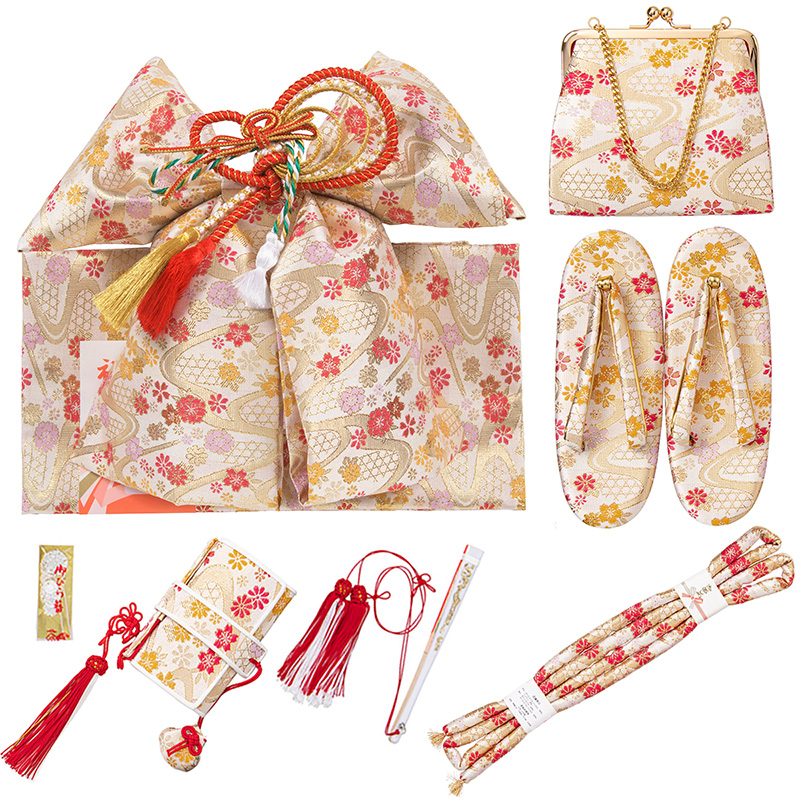 七五三女の子小物 結び帯はこせこセット 7点セット 3歳 5歳 7歳 作り帯