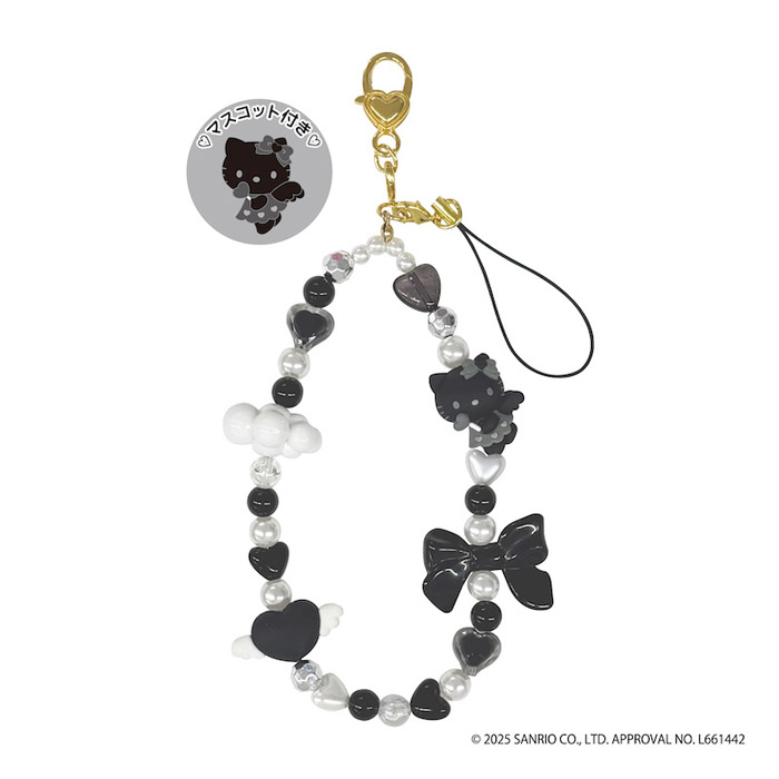 sanrio（サンリオ） ハローキティ フォンストラップ 単品販売 ブラック