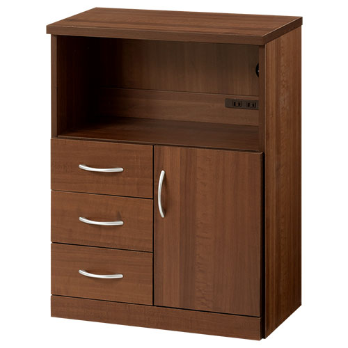 ぼん家具 【完成品】 FAX台 ルーター収納 コンセント付き ファックス台