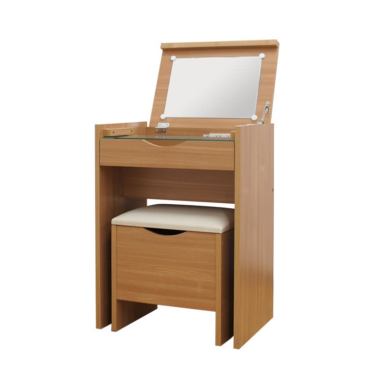ドレッサー 鏡台 ミラー スツール付 化粧台 鏡 デスク 椅子 2点セット