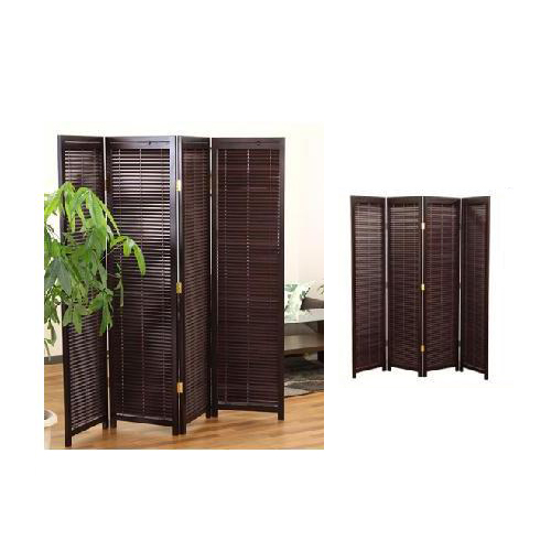 衝立 ブラインドパーテーション 折りたたみ 和風 4連 ブラインド式に