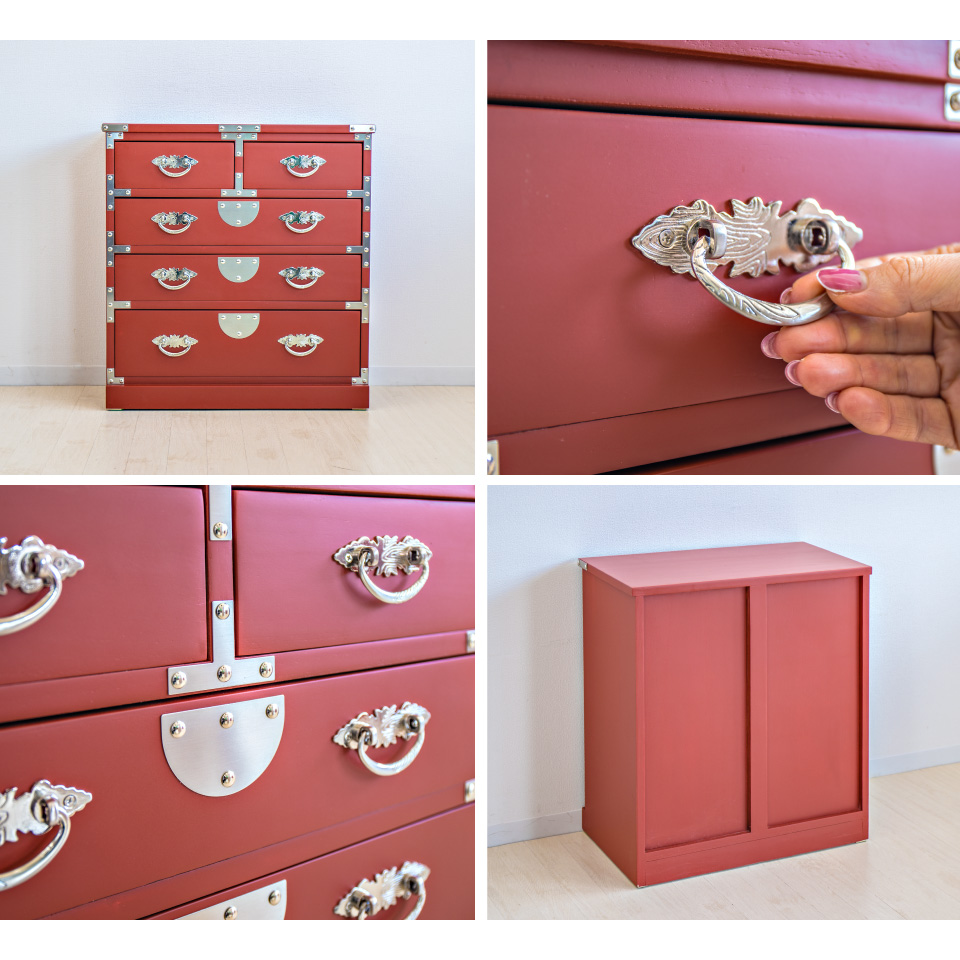 箪笥 引き出し 和風 昭和 レトロ 古風 桐 タンス たんす 完成品 桐箪笥