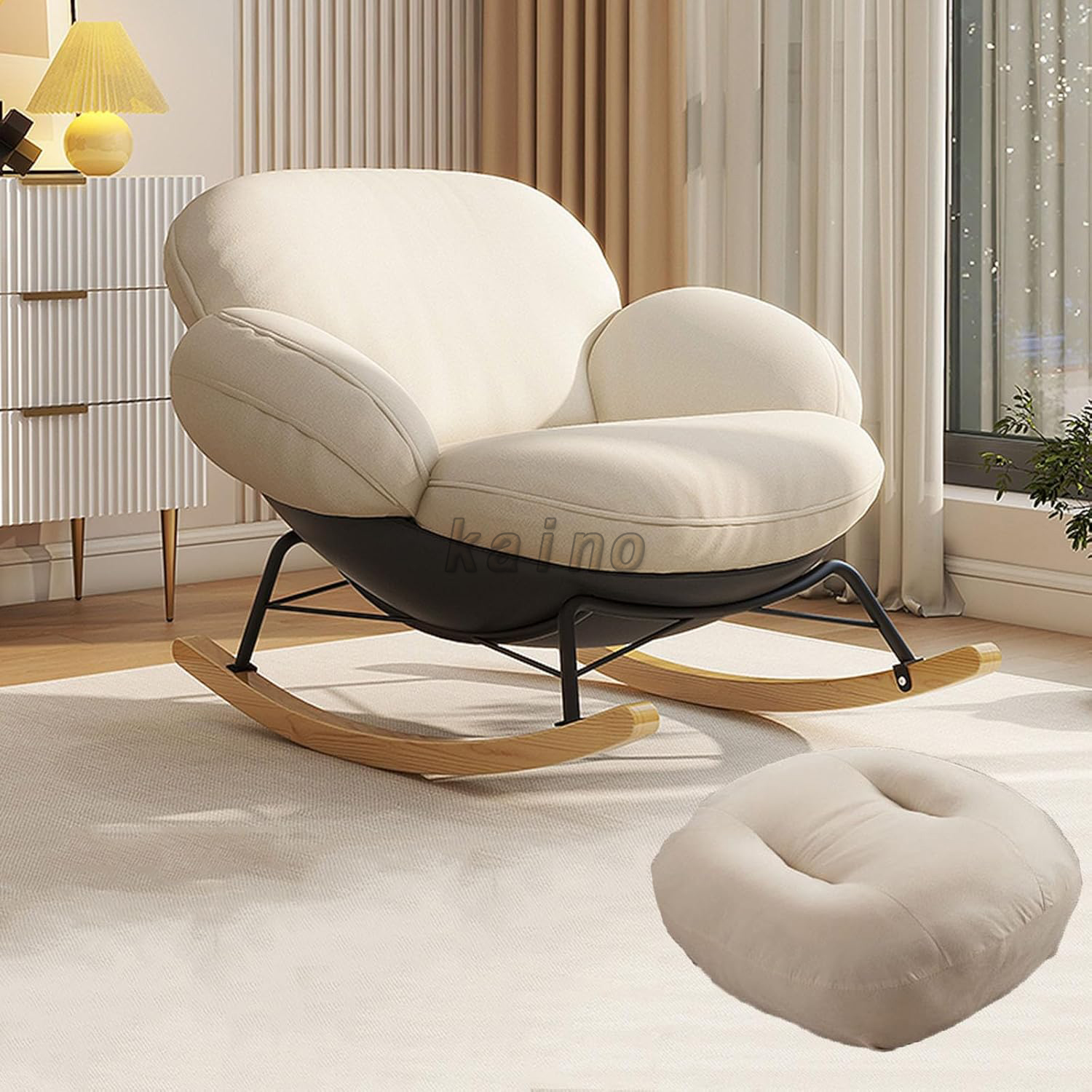 ロッキングチェア 組立簡単 リクライニングチ 耐荷重200kg リラックス