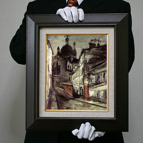 佐伯祐三：靴屋（コルドヌリ）（F3号・273×220） : 絵画販売ドット