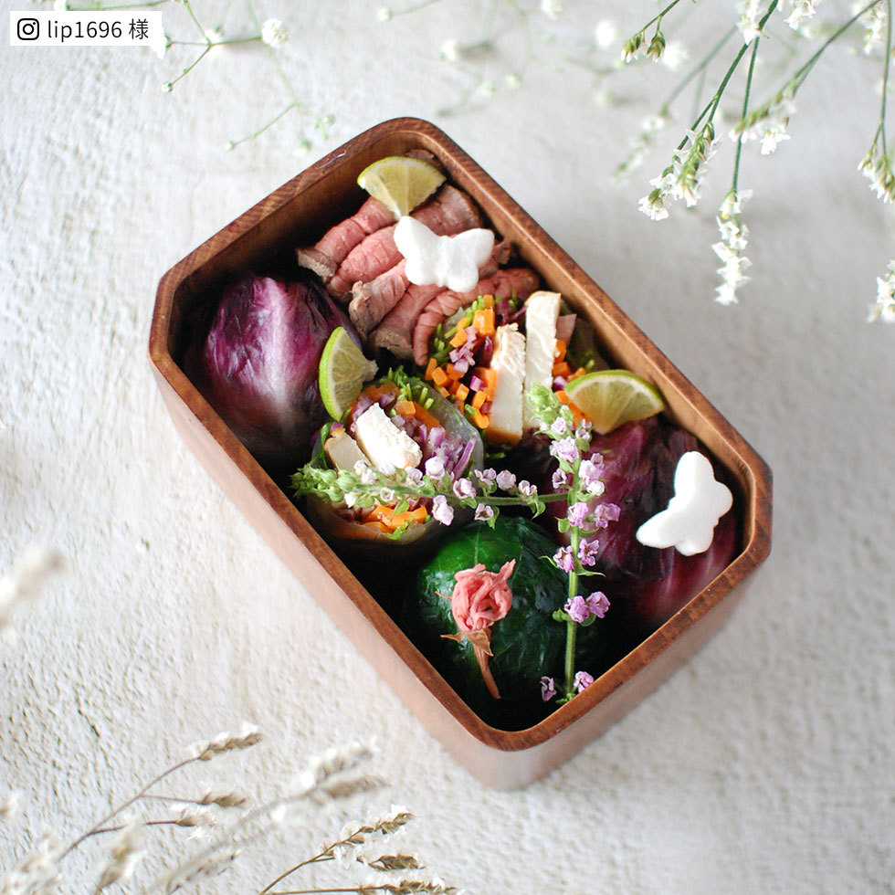 弁当箱 木製 媛ひのき 年輪 Sサイズ 400cc 角なし ブラウン 日本製