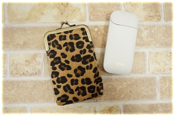 アイコス ケース がま口 ポーチ ヒョウ柄 レオパード iQOSケース 新型