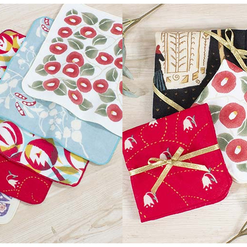 NISHIORI 竹久夢二 ガーゼタオルはんかち COTTON100% 風呂敷 25cm