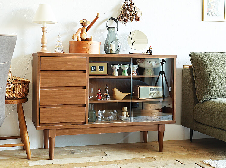 Kirario Product｜国産ガラスキャビネット titta（ティッタ） チェスト