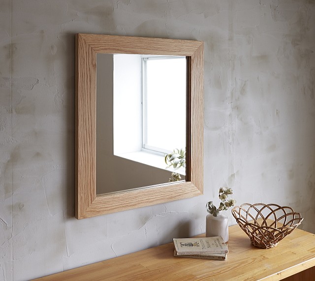 洗面台 鏡 木枠 交換 diy 洗面鏡 /オーク 630×530mm/ 姿見 壁掛け 全身