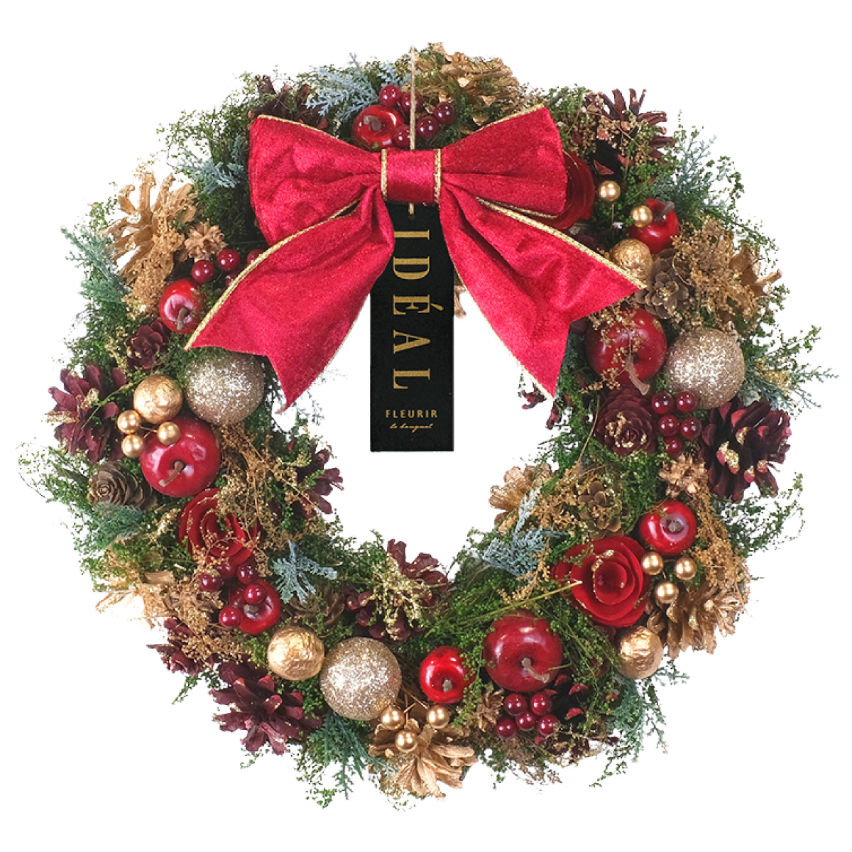 リース 玄関 大きい 光る LED ライト 付き セレクトリース Lサイズ