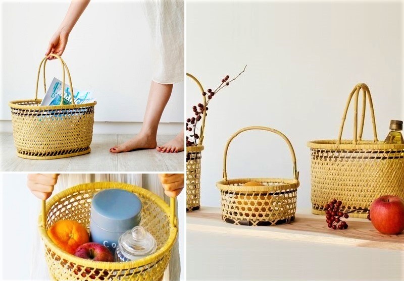 果物カゴ 平成籠(へいせいかご） / 小林ミドリ 手づくり 木工 作品