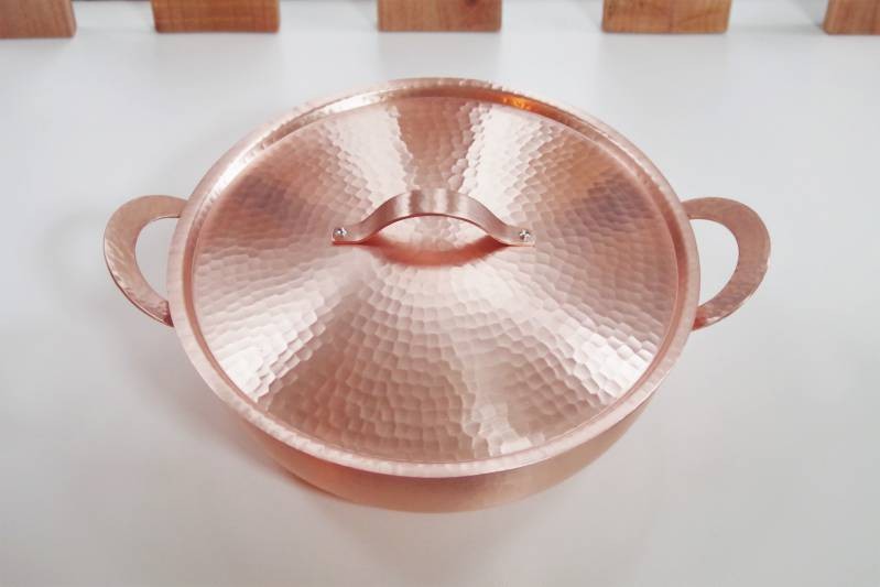 新光金属 卓上鍋 26cm 純銅製 手打ち 燕市 プロ 銅鍋 職人技 両手鍋