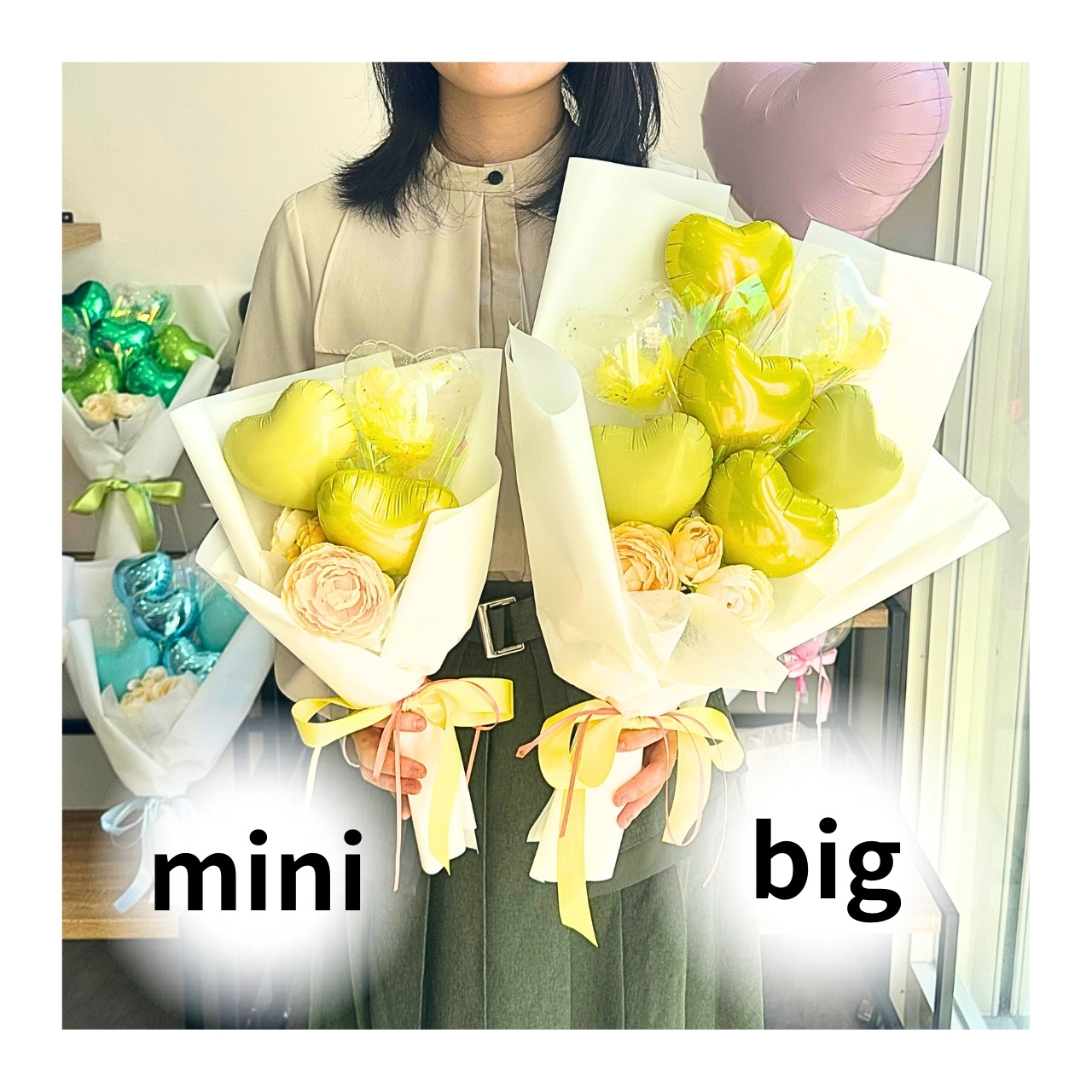 フェザーカラーブーケmini 推し活 卒業祝い 発表会 入学祝いバルーン