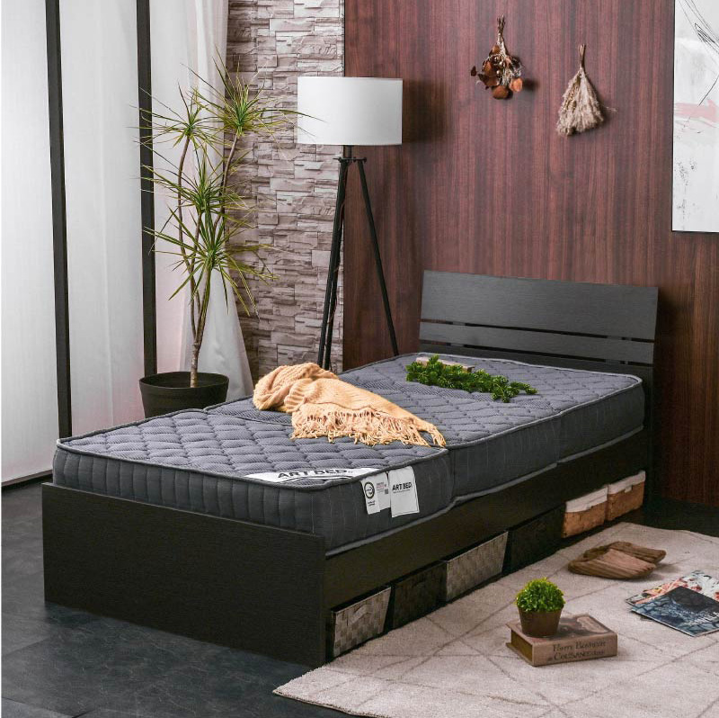 ARTTOWN 残り10台限定価格 セミダブルベッド 圧縮ポケットマット付き