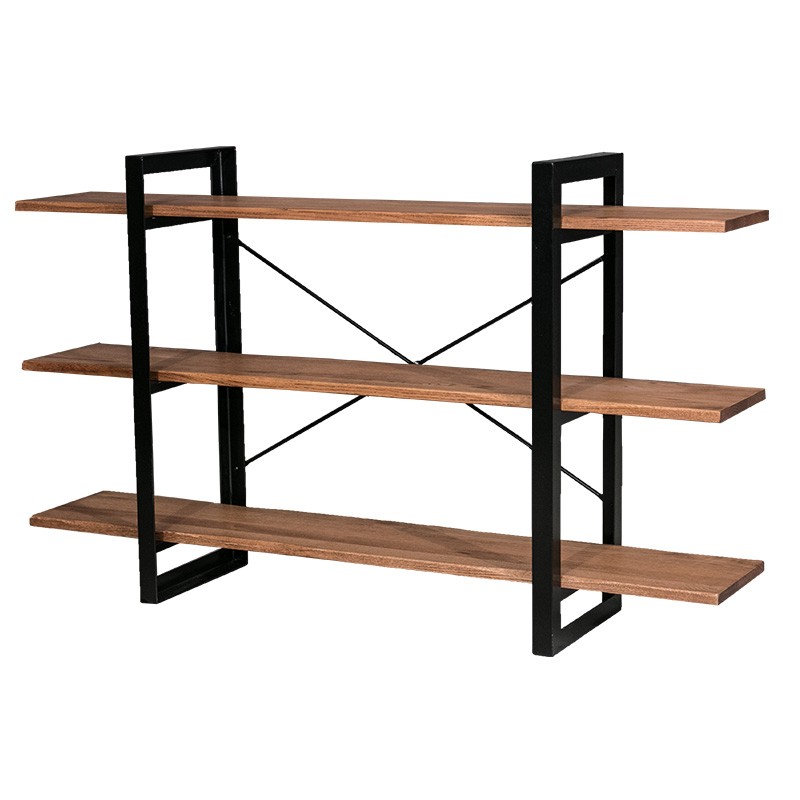 オープンシェルフ 木製 おしゃれ 無垢 オープンラック アイアン