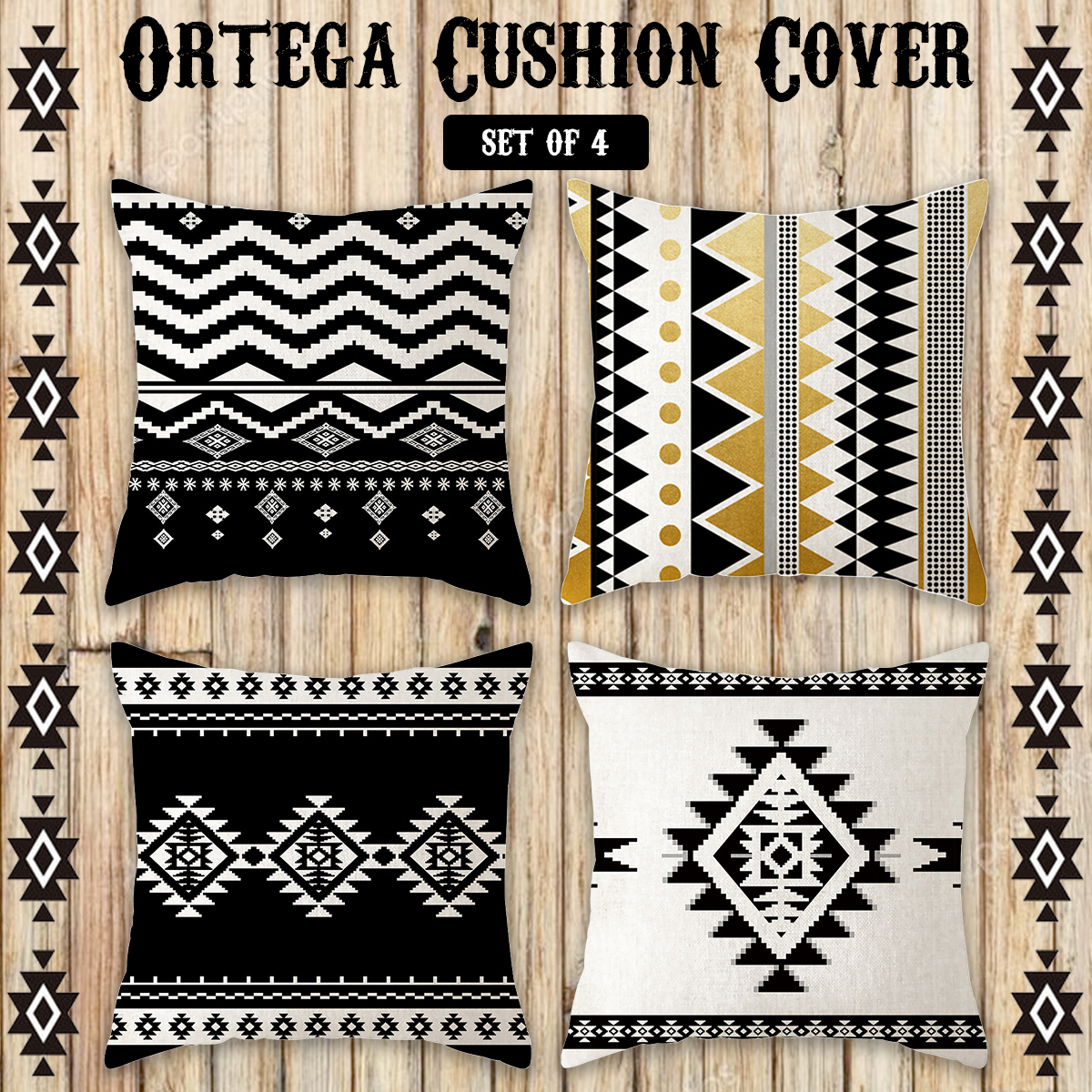 4枚セット クッションカバー 45×45cm 全12種類 インテリア 雑貨 北欧