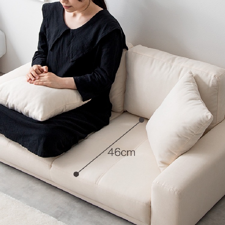 ローソファ 2人掛け 北欧 幅130cm おしゃれ かわいい ふかふか