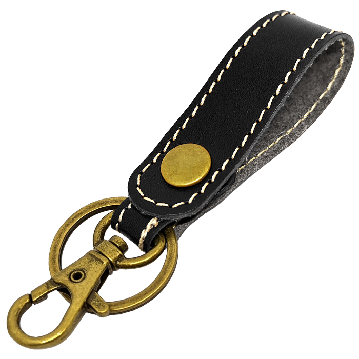 キーリング 本革 メンズ レディース スナップボタン ベルト式