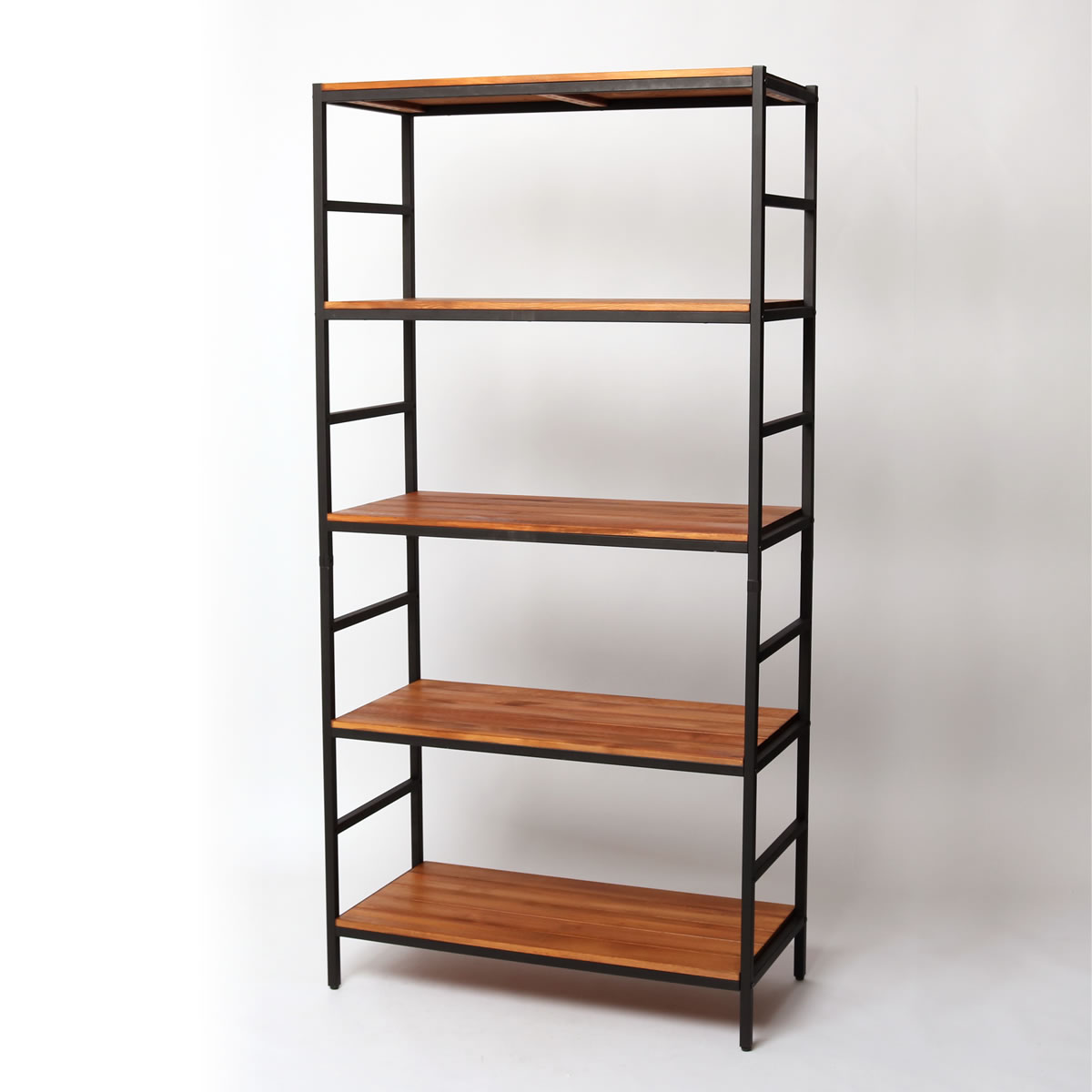 ラック 木製 5段 幅86 奥行40 BRICK 棚板可動 おしゃれ スリム 天然木