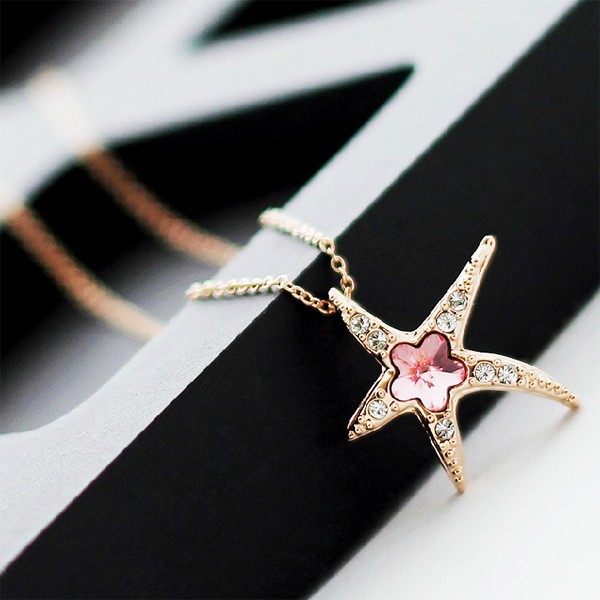 スワロフスキー エレメント ヒトデ 人手 ひとで ネックレス ペンダント