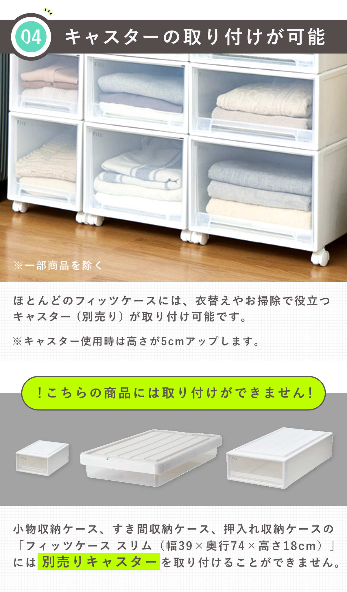 Fits 収納ケース フィッツ フィッツケース S 引き出し 6個セット