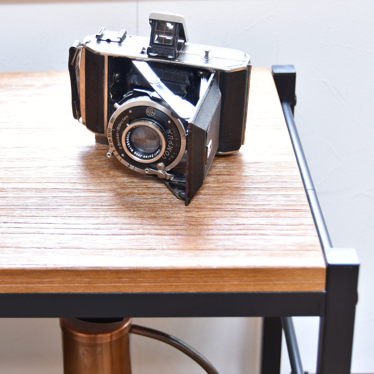 B.Bファニシング オープンラック 2段 ヴィンテージ調 天然木棚板 幅