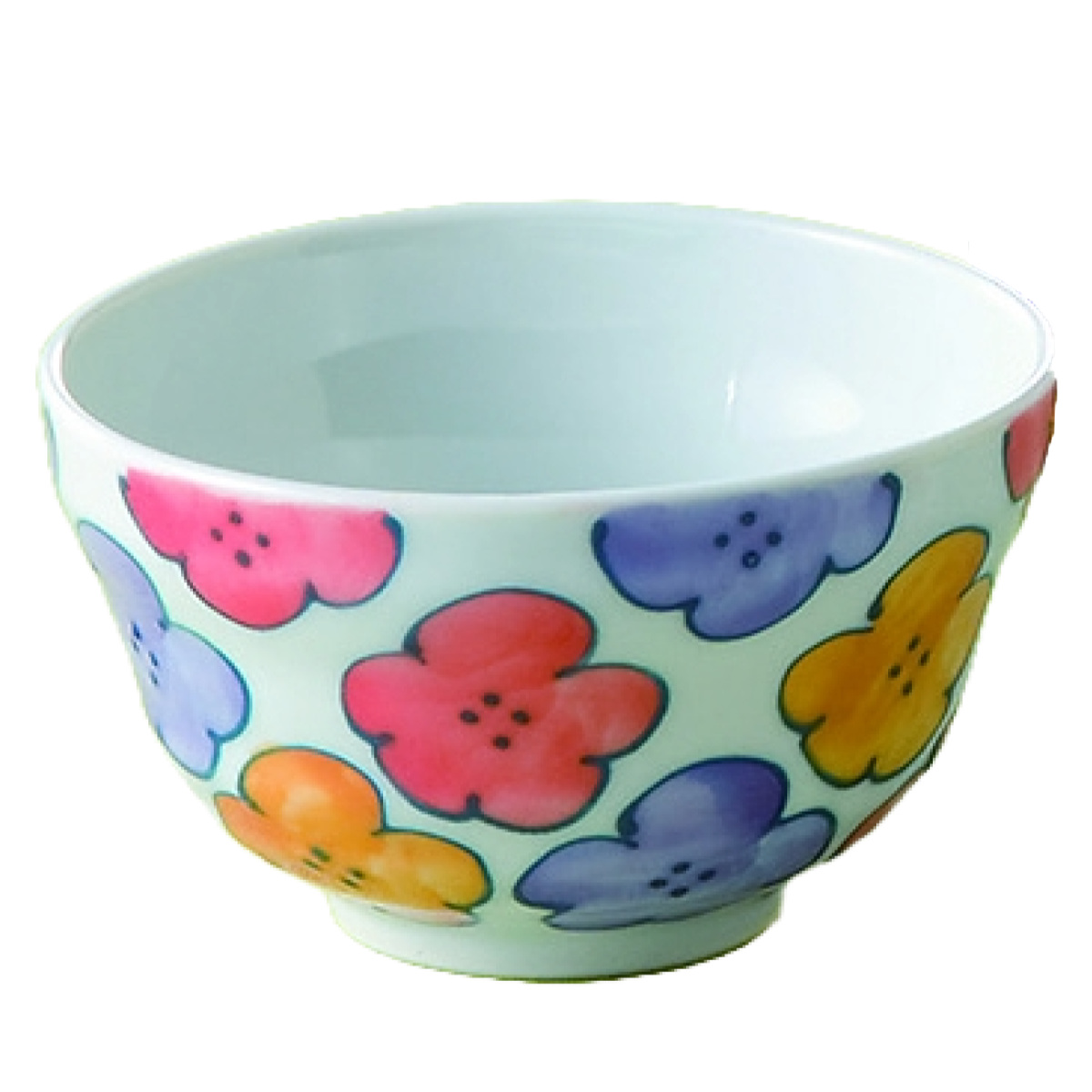 藍花 飯碗 花柄 磁器 波佐見焼 （ 食洗機対応 電子レンジ対応 茶碗 お