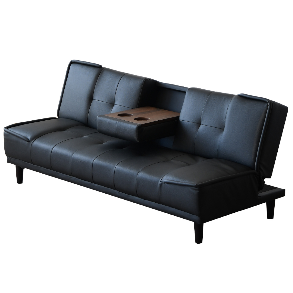 ソファベッド 幅183cm ドリンクホルダー付 ウイング （ ソファーベッド