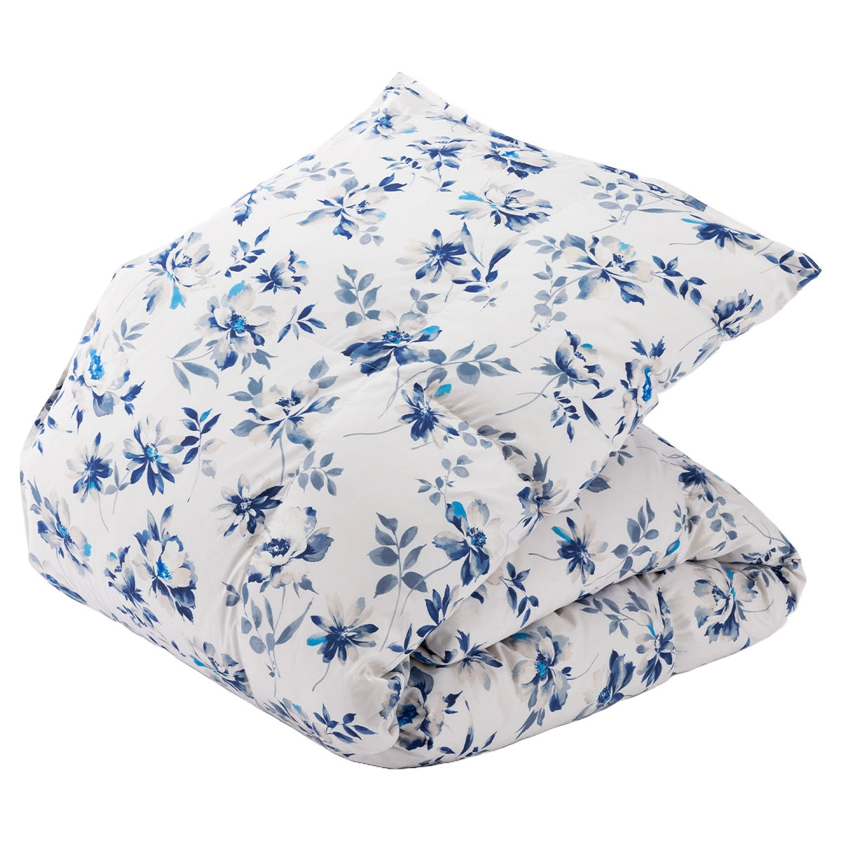 西川 羽毛布団 グースダウン93％ 花柄 シングルロング スリーピュア